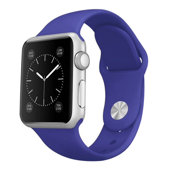 Silikoninen kellonauha yhteensopiva Apple Watchin kanssa, 42mm, Violetti ryhmässä ÄLYPUHELIMET JA TABLETIT / Urheilu, koti ja vapaa-aika / Apple Watch & tarvikkeet / Tarvikkeet @ TP E-commerce Nordic AB (38-29511)