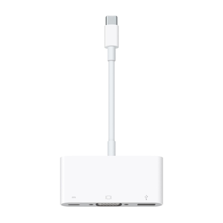 Apple Typ C adapter, Typ C ha - Typ C ho/VGA ho/Typ A ho, 0,15m, vit ryhmässä TIETOKOONET & TARVIKKEET / Kaapelit & Sovittimet / VGA / Sovittimet @ TP E-commerce Nordic AB (38-37154)