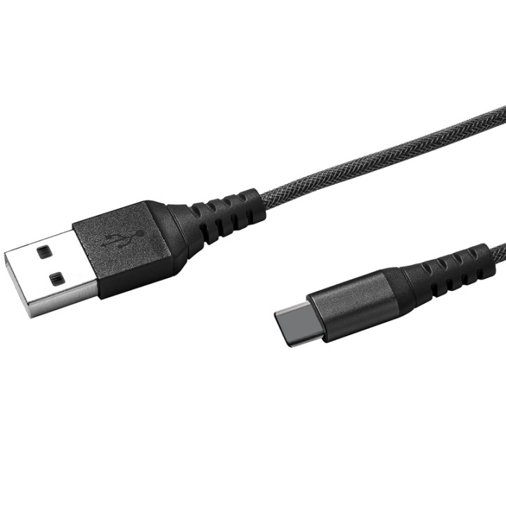 Celly Extreme Cable USB-C 1m Sv ryhmässä ÄLYPUHELIMET JA TABLETIT / Laturit & Kaapelit / Kaapelit / Tyyppi C -kaapelit @ TP E-commerce Nordic AB (38-52236)