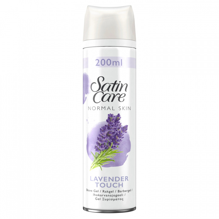 Gillette Venus Satin Care Normal Skin Lavender Touch Shaving Gel 200ml ryhmässä KAUNEUS JA TERVEYS / Hiukset &Stailaus / Karvanpoisto / Ladyshave @ TP E-commerce Nordic AB (38-57325)