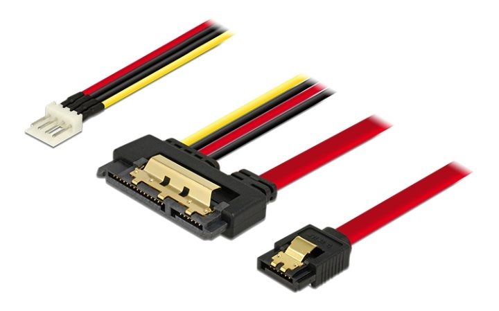 DeLOCK SATA-kaapeli, 7-pin naaras + 4-pin lev.as. virta, 22-pin naaras ryhmässä TIETOKOONET & TARVIKKEET / Kaapelit & Sovittimet / Sisäinen / SATA @ TP E-commerce Nordic AB (38-61449)