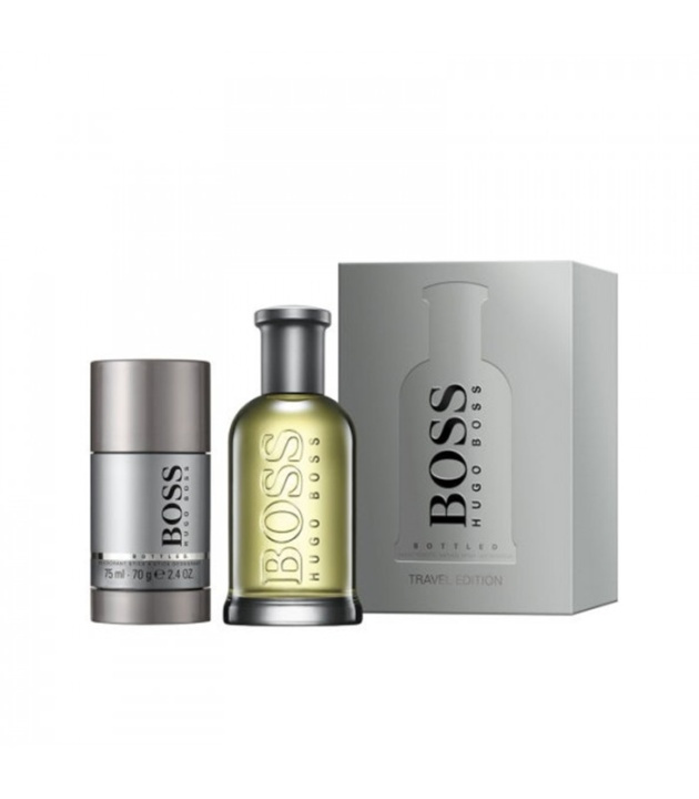 Giftset Hugo Boss Bottled Travel Edition Edt 100ml + Deostick 75ml ryhmässä KAUNEUS JA TERVEYS / Tuoksut & Parfyymit / Parfyymit / Hajuvesiboksit @ TP E-commerce Nordic AB (38-67587)