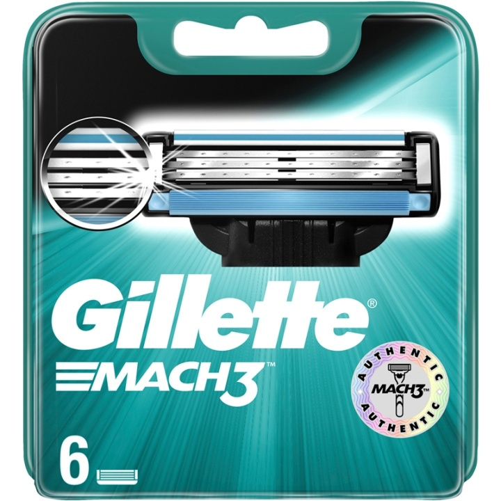 Gillette Mach3 Base 6p ryhmässä KAUNEUS JA TERVEYS / Hiukset &Stailaus / Sheivaus ja trimmaus / Partahöylät & Tarvikkeet @ TP E-commerce Nordic AB (38-76998)