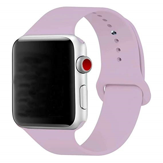 Silikoninen kellonauha yhteensopiva Apple Watchin kanssa, 42/44mm, vaalea violetti ryhmässä ÄLYPUHELIMET JA TABLETIT / Urheilu, koti ja vapaa-aika / Apple Watch & tarvikkeet / Tarvikkeet @ TP E-commerce Nordic AB (38-80852)