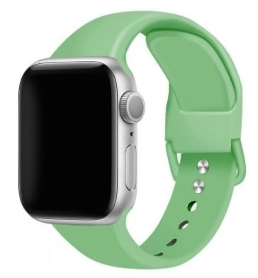 Silikoninen kellonauha yhteensopiva Apple Watchin kanssa, 42/44mm, vaaleanvihreä ryhmässä ÄLYPUHELIMET JA TABLETIT / Urheilu, koti ja vapaa-aika / Apple Watch & tarvikkeet / Tarvikkeet @ TP E-commerce Nordic AB (38-80855)