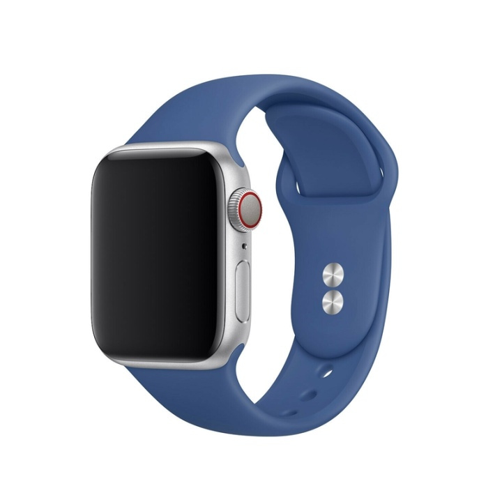 Silikoninen kellonauha Apple watch 38/40 mm, Sininen ryhmässä ÄLYPUHELIMET JA TABLETIT / Urheilu, koti ja vapaa-aika / Apple Watch & tarvikkeet / Tarvikkeet @ TP E-commerce Nordic AB (38-80865)