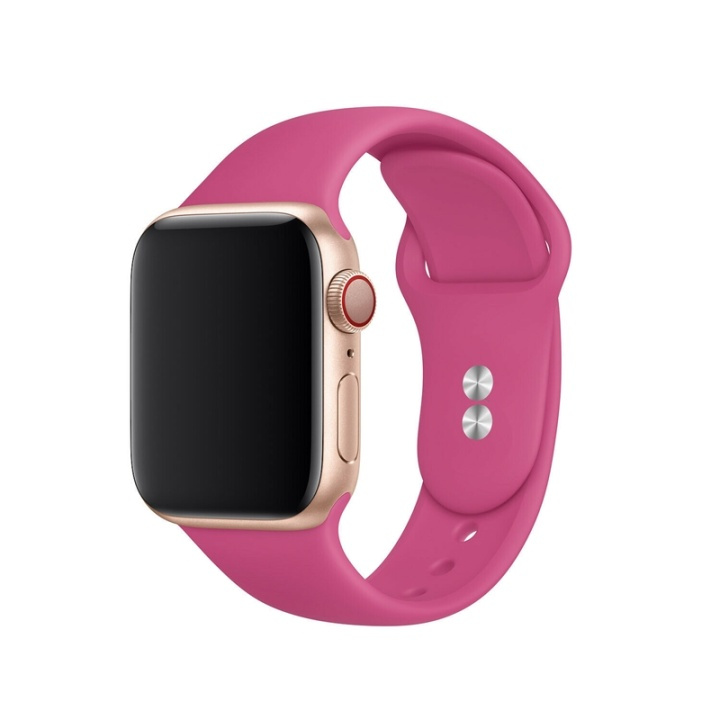 Silikoninen ranneke Apple watch 38/40 mm, vaaleanpunainen ryhmässä ÄLYPUHELIMET JA TABLETIT / Urheilu, koti ja vapaa-aika / Apple Watch & tarvikkeet / Tarvikkeet @ TP E-commerce Nordic AB (38-80877)