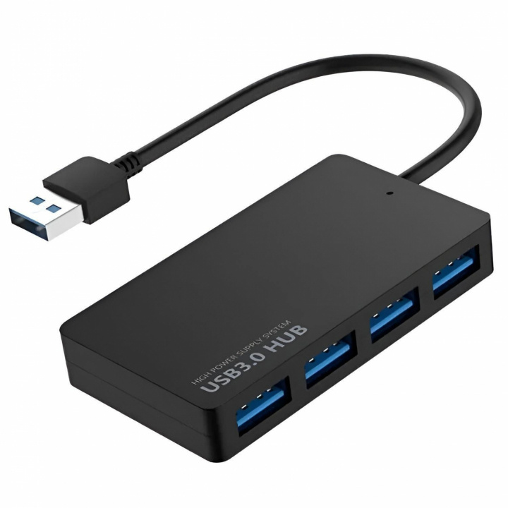 USB 3.0 HUB 4-porttinen erittäin ohut USB 3.0 HUB ryhmässä TIETOKOONET & TARVIKKEET / Tietokonetarvikkeet / USB-telakat @ TP E-commerce Nordic AB (38-84392)