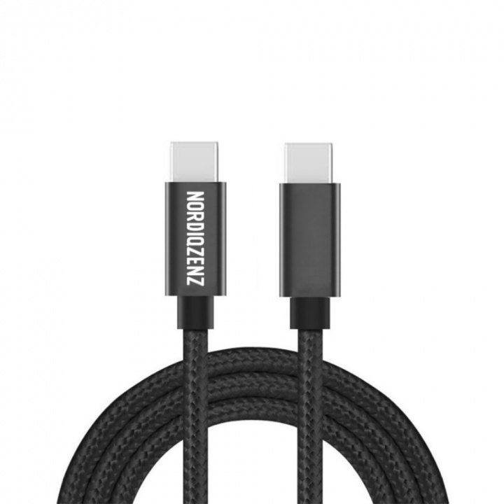 NORDIQZENZ 60W Braided USB cable type C to type C, 25 cm ryhmässä TIETOKOONET & TARVIKKEET / Kaapelit & Sovittimet / USB / USB-C @ TP E-commerce Nordic AB (38-84466)