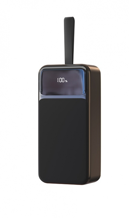 Powerbank 30000mAh 22.5W PD Fast charging with digital display, Black ryhmässä ÄLYPUHELIMET JA TABLETIT / Laturit & Kaapelit / Powerbanks @ TP E-commerce Nordic AB (38-84474)