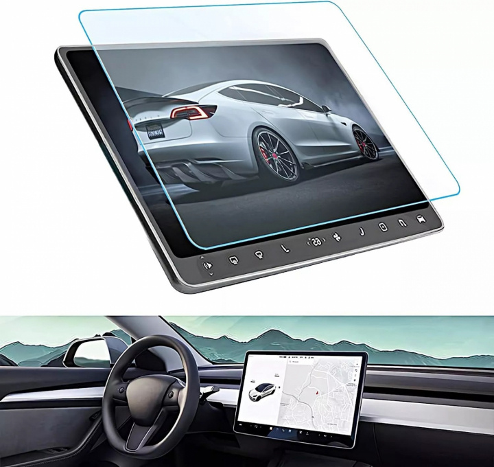 Tempered glass screen protector for Tesla Model 3 ryhmässä AUTO / antennit & Tarvikkeet / Muut tarvikkeet @ TP E-commerce Nordic AB (38-84496)