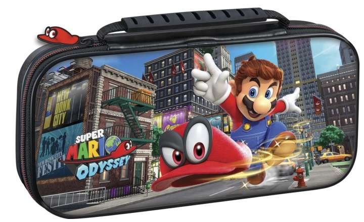 Nintendo Switch Deluxe Skyddsväska, Super Mario Odyssey-motiv ryhmässä KODINELEKTRONIIKKA / Pelikonsolit & Tarvikkeet / Nintendo Switch / Tarvikkeet @ TP E-commerce Nordic AB (38-89711)