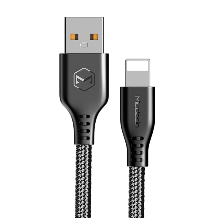 Mcdodo Flätad laddkabel Lightning 2.4A 1,2m, Svart ryhmässä ÄLYPUHELIMET JA TABLETIT / Laturit & Kaapelit / Kaapelit / Lightning kaapelit @ TP E-commerce Nordic AB (38-89862)