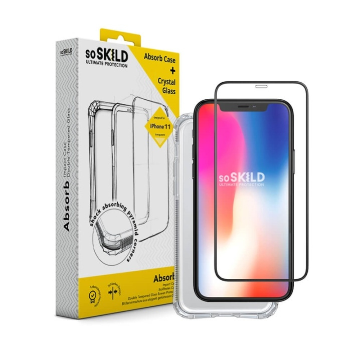 SoSkild Suojakuori Absorb 2.0 Impact pakkaus iPhone 11 Pro Max Sis. Panssarilasin ryhmässä ÄLYPUHELIMET JA TABLETIT / Puhelimen suojakotelo / Apple / iPhone 11 Pro Max / Kuoret @ TP E-commerce Nordic AB (38-91478)