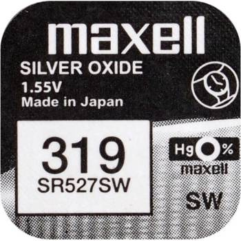 Maxell Silver-oxid, SR527SW (319), 1.55V, 1 pcs ryhmässä KODINELEKTRONIIKKA / Paristot & Laturit / Akut / Nappiparistot @ TP E-commerce Nordic AB (38-93580)