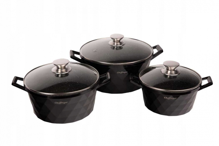 6-piece casserole set, induction, non-stick ryhmässä KOTI, TALOUS JA PUUTARHA / Keittiövälineet / Padat ja kattilat @ TP E-commerce Nordic AB (38-94734)