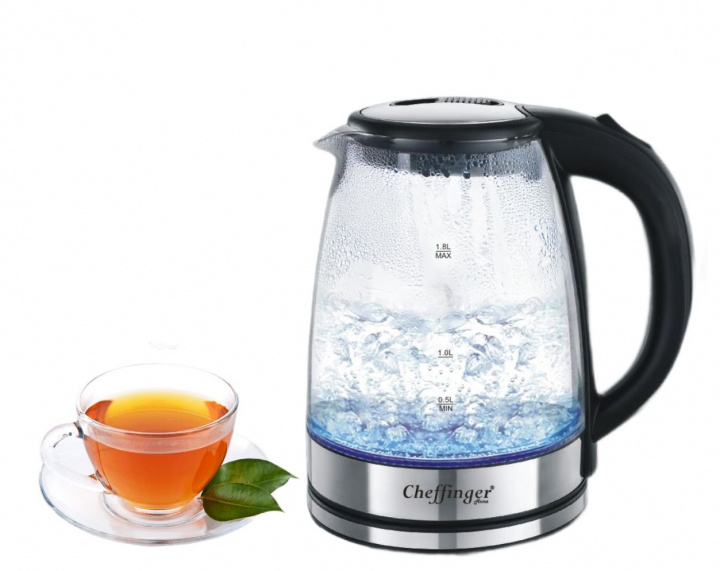 LED glass kettle, 1.8 liters, 1500W ryhmässä KOTI, TALOUS JA PUUTARHA / Kodinkoneet / Vesi ja mehu / Vedenkeitin @ TP E-commerce Nordic AB (38-94742)