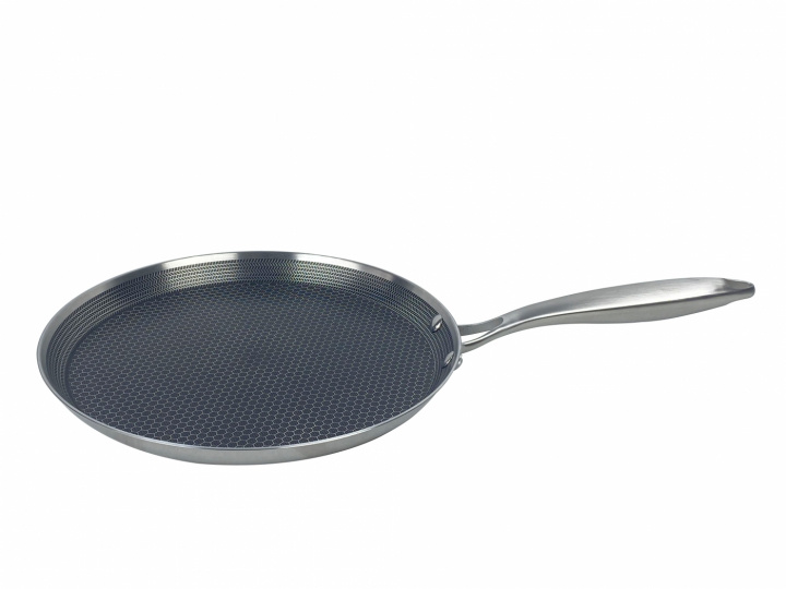 Stainless steel pancake pan, Ø28cm, induction pan, Non-stick, Scratch resistant, Stainless steel ryhmässä KOTI, TALOUS JA PUUTARHA / Keittiövälineet / Paistinpannut @ TP E-commerce Nordic AB (38-94750)