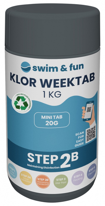 Klor Week Tab 20 gr 1 kg ryhmässä KOTI, TALOUS JA PUUTARHA / Puutarhatuotteet / Uima-allas & Tarvikkeet / #SAKNAS! @ TP E-commerce Nordic AB (38-95649)