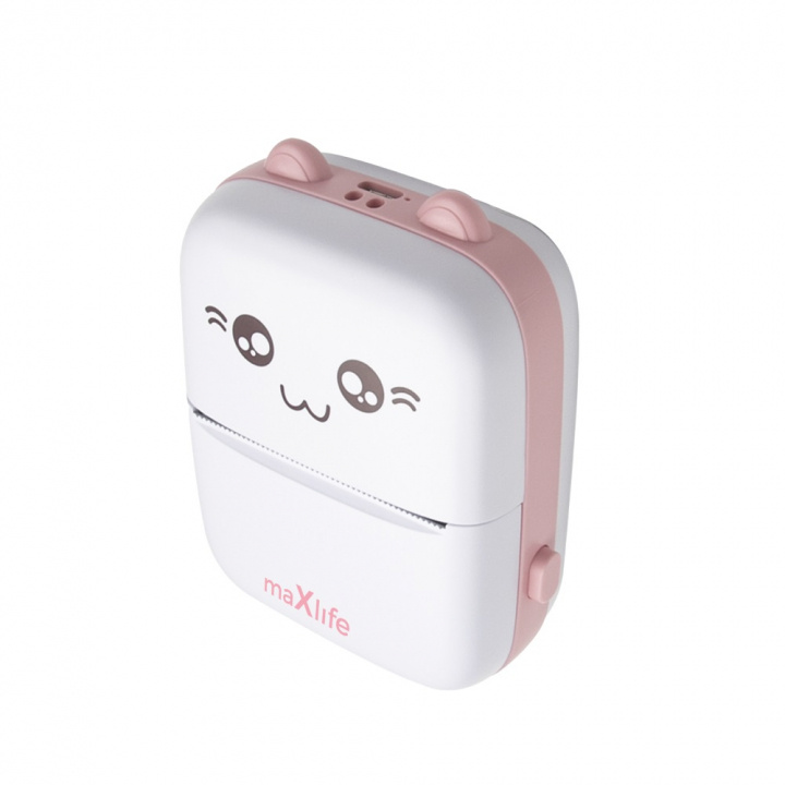 Maxlife MXTP-100 Thermal Printer - Portabel Miniskrivare med Bluetooth, Rosa ryhmässä URHEILU, VAPAA-AIKA JA HARRASTUS / Hauskat tavarat / Älylaitteet @ TP E-commerce Nordic AB (38-95935)