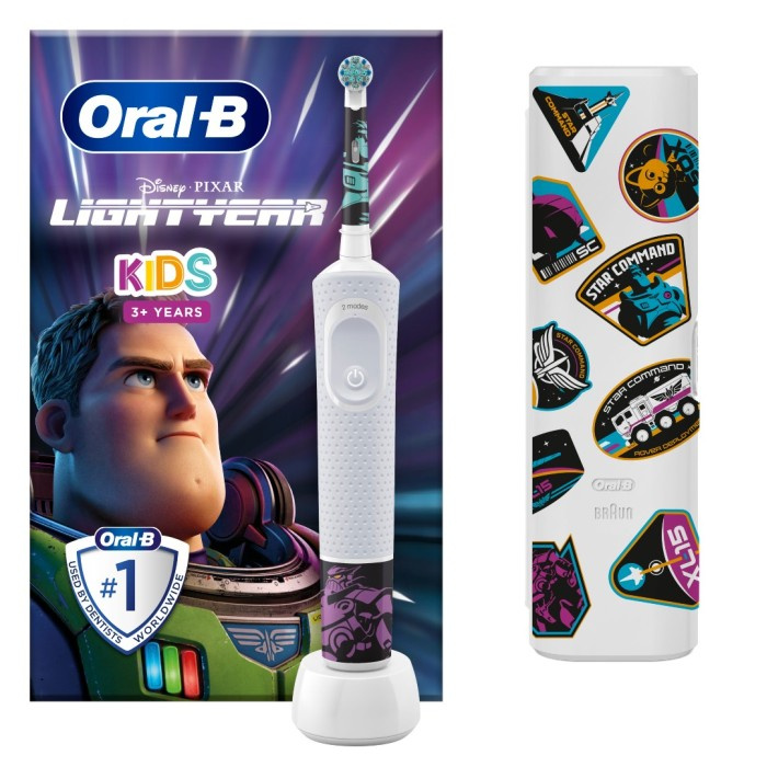 Oral-B - Vitality100 Kids Lightyear + Travel Case ryhmässä KAUNEUS JA TERVEYS / Suunhoito / Sähköhammasharjat @ TP E-commerce Nordic AB (38-97642)