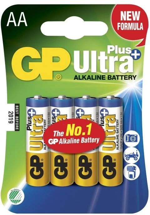 GP Ultra Plus Alkaline AA-paristo, 15AUP/LR6, 4 kpl/pakkaus ryhmässä KODINELEKTRONIIKKA / Paristot & Laturit / Akut / AA @ TP E-commerce Nordic AB (38-98259)