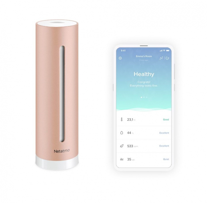 Netatmo Smart Inomhus Luftkvalitetsmätare ryhmässä KOTI, TALOUS JA PUUTARHA / Älykodit / Älykodin järjestelmät @ TP E-commerce Nordic AB (38-98289)