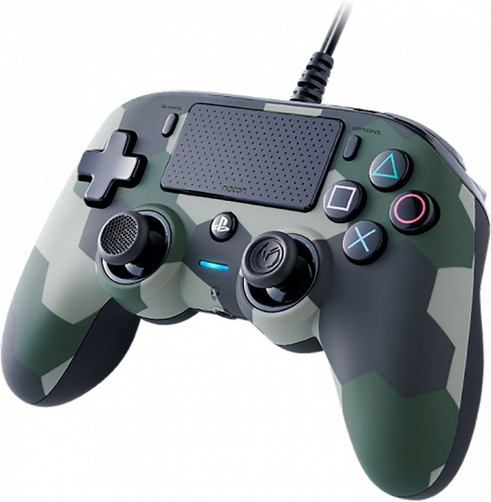 Nacon Wired Compact kontroll, Camo ryhmässä KODINELEKTRONIIKKA / Pelikonsolit & Tarvikkeet / Sony PlayStation 4 @ TP E-commerce Nordic AB (38-99703)