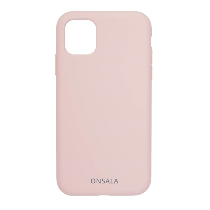 Onsala Suojakuori Silikooni Sand Pink - iPhone 11 Pro ryhmässä ÄLYPUHELIMET JA TABLETIT / Puhelimen suojakotelo / Apple / iPhone 11 Pro / Kuoret @ TP E-commerce Nordic AB (A00278)