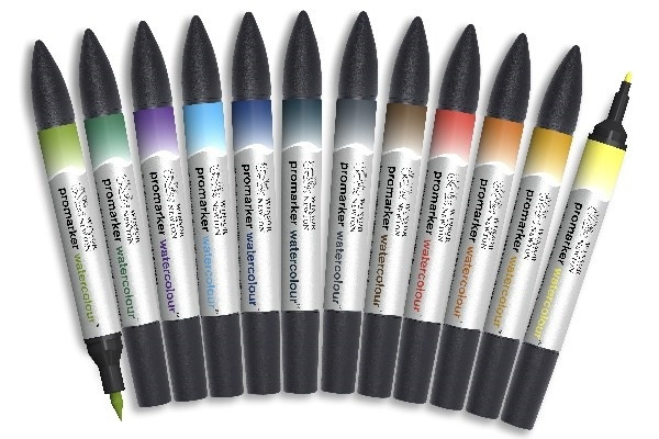 Winsor WaterColour Marker 12-pack, Landscape tones set ryhmässä URHEILU, VAPAA-AIKA JA HARRASTUS / Harrastus / Maalaa ja piirrä / Kynät, liidut ja tussit @ TP E-commerce Nordic AB (A01325)