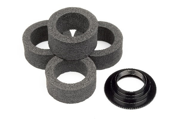 Servo Saver Foam (4Pcs) With Adjust Nut ryhmässä LELUT, TUOTTEET LAPSILLE JA VAUVOILLE / Radio-ohjattava / Varaosat ja lisävarusteet / HPI / Varaosat ja tuunaus / Iskunvaimentimet @ TP E-commerce Nordic AB (A02113)