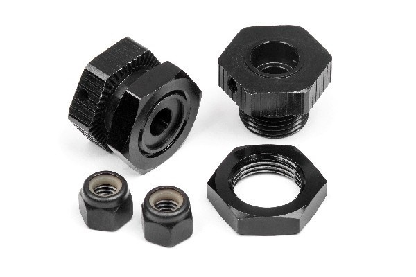 Aluminum Wheel Hex Hub Set 17Mm (Black/4Pcs) ryhmässä LELUT, TUOTTEET LAPSILLE JA VAUVOILLE / Radio-ohjattava / Varaosat ja lisävarusteet / HPI / Varaosat ja tuunaus / Voimansiirto @ TP E-commerce Nordic AB (A02605)