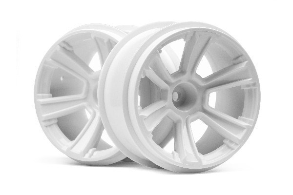 6-Shot Mt Wheel (White/2Pcs) ryhmässä LELUT, TUOTTEET LAPSILLE JA VAUVOILLE / Radio-ohjattava / Varaosat ja lisävarusteet / HPI / Vanteet / Offroad @ TP E-commerce Nordic AB (A02667)