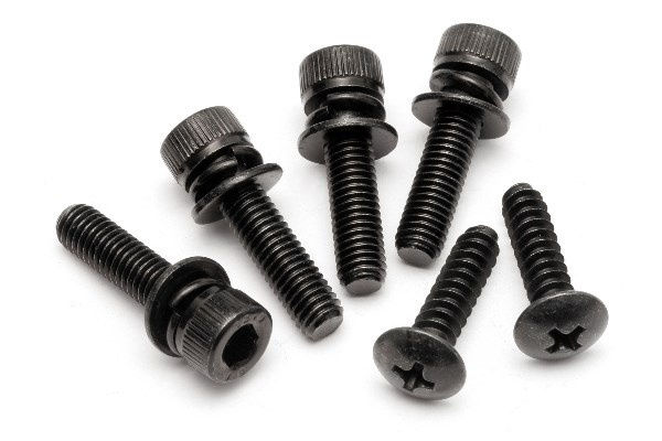 Flywheel Cover Screw Set ryhmässä LELUT, TUOTTEET LAPSILLE JA VAUVOILLE / Radio-ohjattava / Varaosat ja lisävarusteet / HPI / Moottorit / Bensiinimoottorin varaosat @ TP E-commerce Nordic AB (A02952)