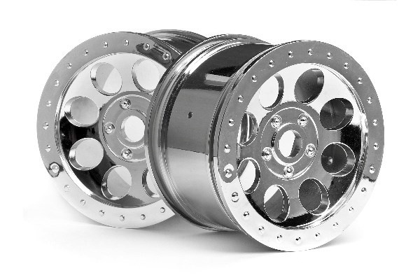 Mag-8 Wheel Chrome (83X56Mm/2Pcs) ryhmässä LELUT, TUOTTEET LAPSILLE JA VAUVOILLE / Radio-ohjattava / Varaosat ja lisävarusteet / HPI / Vanteet / Offroad @ TP E-commerce Nordic AB (A03047)