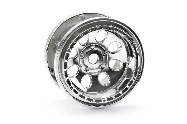 Rock 8 Bead Lock Wheel Chrome (55X36Mm/2Pcs) ryhmässä LELUT, TUOTTEET LAPSILLE JA VAUVOILLE / Radio-ohjattava / Varaosat ja lisävarusteet / HPI / Vanteet / Offroad @ TP E-commerce Nordic AB (A03051)