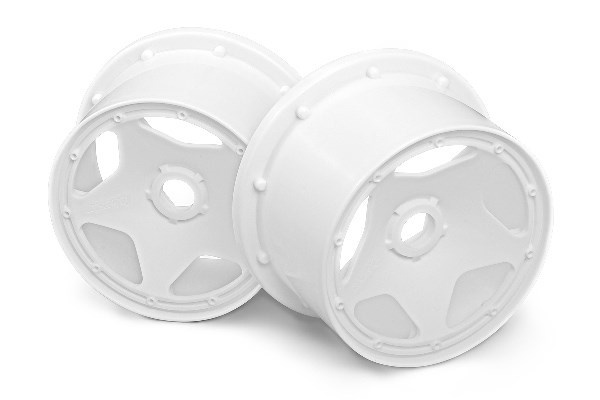 Super Star Wheel White (120X75Mm/2Pcs) ryhmässä LELUT, TUOTTEET LAPSILLE JA VAUVOILLE / Radio-ohjattava / Varaosat ja lisävarusteet / HPI / Vanteet / Offroad @ TP E-commerce Nordic AB (A03055)