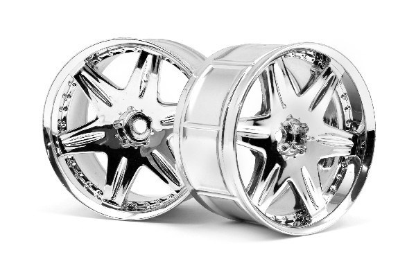 Lp35 Wheel Work Ls406 Chrome (2Pcs) ryhmässä LELUT, TUOTTEET LAPSILLE JA VAUVOILLE / Radio-ohjattava / Varaosat ja lisävarusteet / HPI / Vanteet / Onroad @ TP E-commerce Nordic AB (A03102)