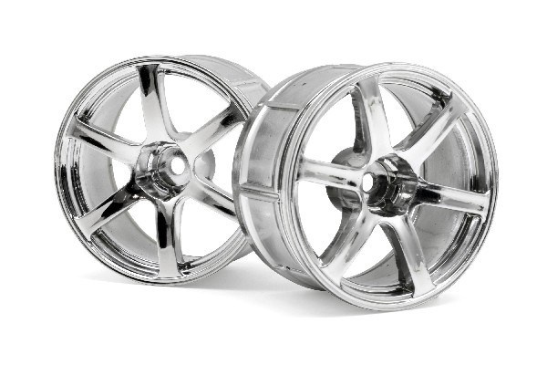 Lp32 Wheel Yokohama Avs Model T6 Chrome (2Pcs) ryhmässä LELUT, TUOTTEET LAPSILLE JA VAUVOILLE / Radio-ohjattava / Varaosat ja lisävarusteet / HPI / Vanteet / Onroad @ TP E-commerce Nordic AB (A03111)