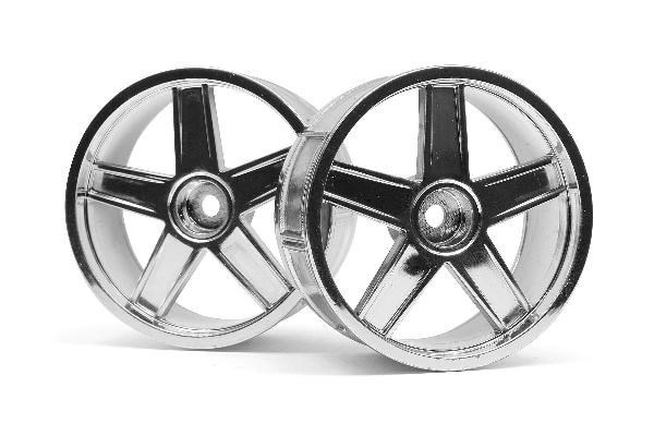 Lp29 Wheel Mf Type Chrome (3Mm Offset/2Pcs) ryhmässä LELUT, TUOTTEET LAPSILLE JA VAUVOILLE / Radio-ohjattava / Varaosat ja lisävarusteet / HPI / Vanteet / Onroad @ TP E-commerce Nordic AB (A03119)