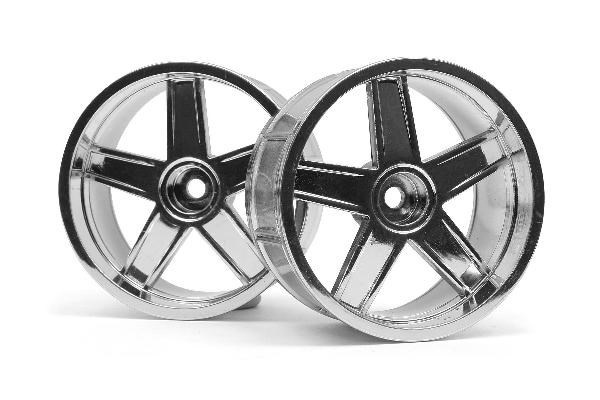 Lp35 Wheel Mf Type Chrome (9Mm Offset/2Pcs) ryhmässä LELUT, TUOTTEET LAPSILLE JA VAUVOILLE / Radio-ohjattava / Varaosat ja lisävarusteet / HPI / Vanteet / Onroad @ TP E-commerce Nordic AB (A03121)