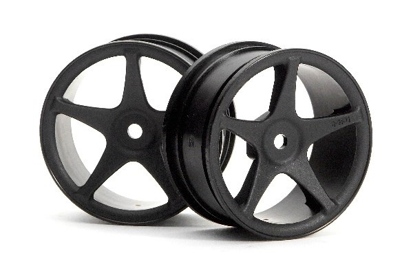 Super Star Wheels 26Mm Black (1Mm Offset) ryhmässä LELUT, TUOTTEET LAPSILLE JA VAUVOILLE / Radio-ohjattava / Varaosat ja lisävarusteet / HPI / Vanteet / Onroad @ TP E-commerce Nordic AB (A03126)