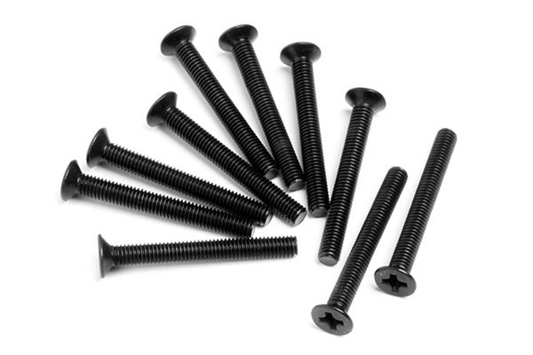 Flat Head Screw M3X26Mm (10Pcs) ryhmässä LELUT, TUOTTEET LAPSILLE JA VAUVOILLE / Radio-ohjattava / Varaosat ja lisävarusteet / HPI / Ruuvit/Kiinnikkeet / Ruuvit @ TP E-commerce Nordic AB (A04393)