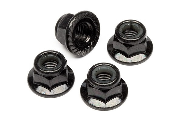 Flanged Lock Nut M5 (Black/4Pcs) ryhmässä LELUT, TUOTTEET LAPSILLE JA VAUVOILLE / Radio-ohjattava / Varaosat ja lisävarusteet / HPI / Ruuvit/Kiinnikkeet / Mutterit @ TP E-commerce Nordic AB (A04490)