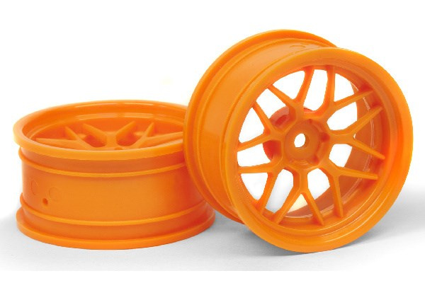 TECH 7 WHEEL ORANGE (6MM/2PCS) ryhmässä LELUT, TUOTTEET LAPSILLE JA VAUVOILLE / Radio-ohjattava / Varaosat ja lisävarusteet / HPI / Vanteet / Onroad @ TP E-commerce Nordic AB (A04560)