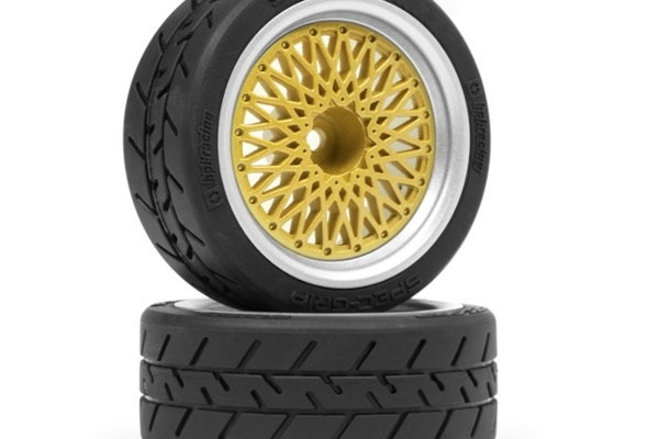 BBS RS Weels Silver/Gold 26mm (6mm Offset) ryhmässä LELUT, TUOTTEET LAPSILLE JA VAUVOILLE / Radio-ohjattava / Varaosat ja lisävarusteet / HPI / Vanteet / Onroad @ TP E-commerce Nordic AB (A04599)