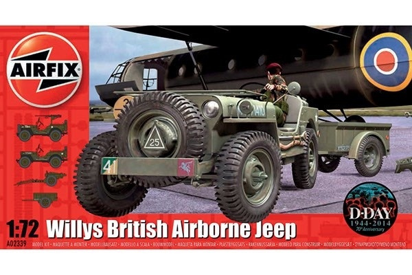 Airfix Willys Jeep, Trailer & 6PDR Gun ryhmässä URHEILU, VAPAA-AIKA JA HARRASTUS / Harrastus / Muovimallit / Sotilasajoneuvot (maa) @ TP E-commerce Nordic AB (A06718)