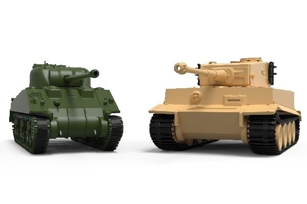 Airfix Classic Conflict Tiger 1 vs Sherman Firefly ryhmässä URHEILU, VAPAA-AIKA JA HARRASTUS / Harrastus / Muovimallit / Aloituspakkaukset/Lahjapakkaukset @ TP E-commerce Nordic AB (A06945)