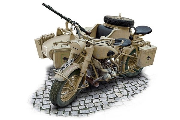 Italeri 1:9 BMW R75 German Milit. Motor. w/Sidecar ryhmässä URHEILU, VAPAA-AIKA JA HARRASTUS / Harrastus / Muovimallit / Moottoripyörät @ TP E-commerce Nordic AB (A07146)