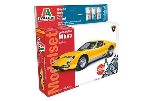 Italeri 1:24 LAMBORGHINI MIURA ryhmässä URHEILU, VAPAA-AIKA JA HARRASTUS / Harrastus / Muovimallit / Aloituspakkaukset/Lahjapakkaukset @ TP E-commerce Nordic AB (A07161)